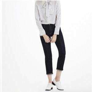 AG Isabelle High Rise Straight Crop Satellite Selvedge - 28